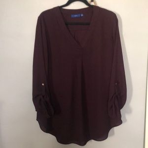 Woman’s apt 9 size XL burgundy blouse